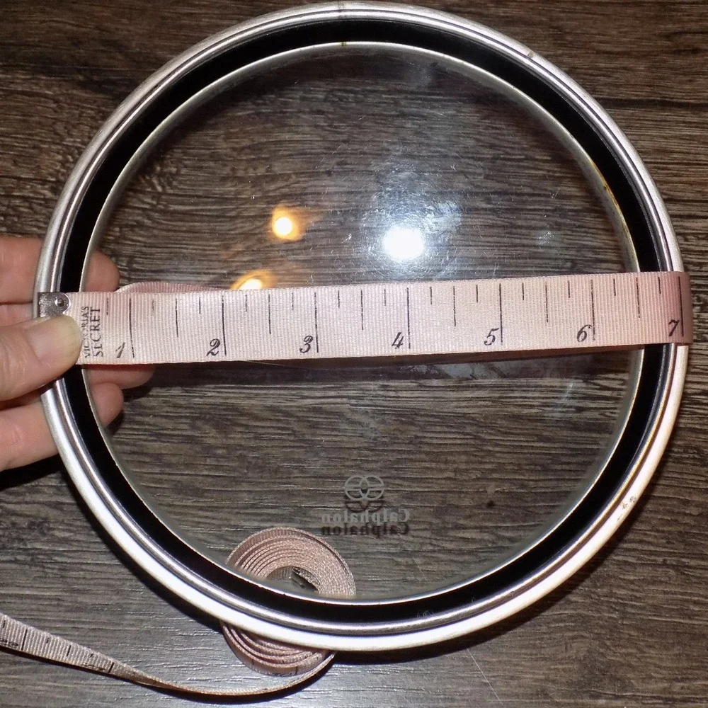 Calphalon Glass Pot Pan Replacement Lid Unisex 7 Inch Silver Good Stainless Rim